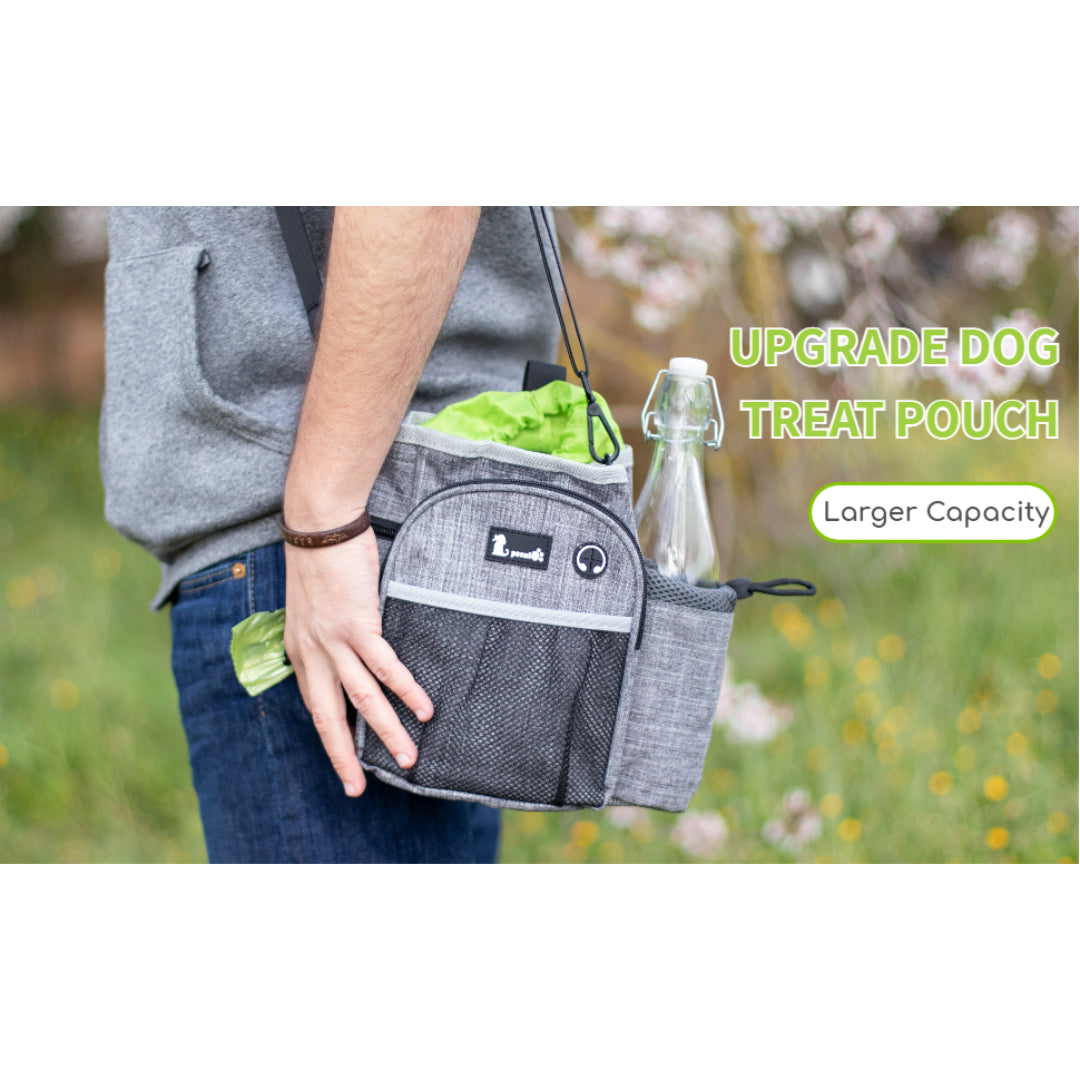Pecute XL Waterproof Dog Walking Bag with Convenient Water Bottle Holder and Treat Pouch - Perfect for Adventurous Pet Owners!